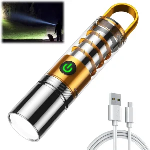 LED Flashlights Rechargeable, 30,000 Lumen Flashlight, Battery Powered USB-C, Bright High Power Flashlight, 6 Modes, Powerful Tactical Flashlight Flasher for Dog Walking, Camping, Emergency Gifts